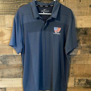 Nike Zonal Cooling Men's Polo Golf Shirt Blue Size L Embroidered